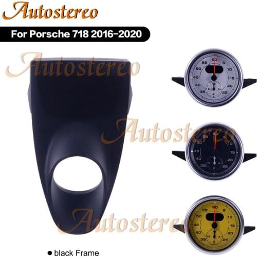 Car Stopwatch For Porsche 718 2016-2020 Interior Dashboard Center Clock Compass Time Electronic Meter Clock Accessional