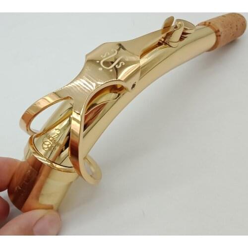 Free Shipping Brand New MFC Eb Alto Saxophone Necks Professional Sax Necks Brass Accessories Gold Lacquer