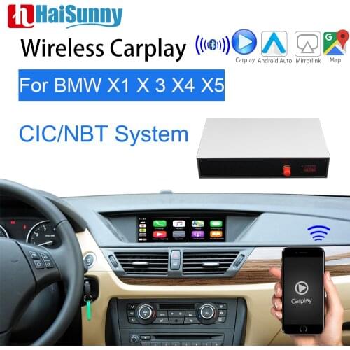 Wifi Wireless BMW CIC NBT Carplay For E84 F25 F26 E70 E71 F48 F15 Multimedia Player Video Interface GPS Navigation Android Auto