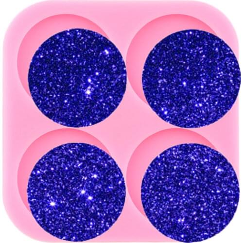 Shiny Glossy 0.75/1.5/1.7inch Circle Shape Molds Round Resin Epoxy Silicone Mold DIY Badge Reel Jewelry Pendant Keychains Moulds