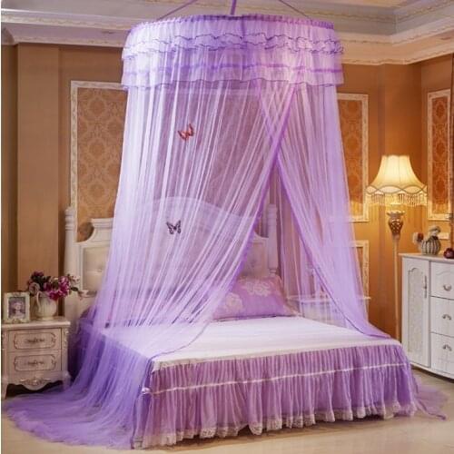 Large Bed Gauze Sheer Mosquito Curtain Home Bedroom Decoration Mosquito Nets Romantic Hanging Bed Valance
