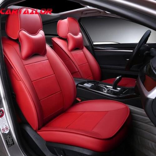 CARTAILOR Genuine Leather Cover Seat Car Styling for Toyota Venza Car Seat Covers & Supports Custom Fit Seat Cover Protector Set