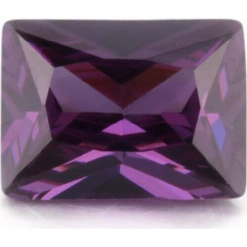 Color CZ Amy Color Loose Rectangle Shape Synthetic Cubic Zirconia Stone ZHENG YONG JEWELRY