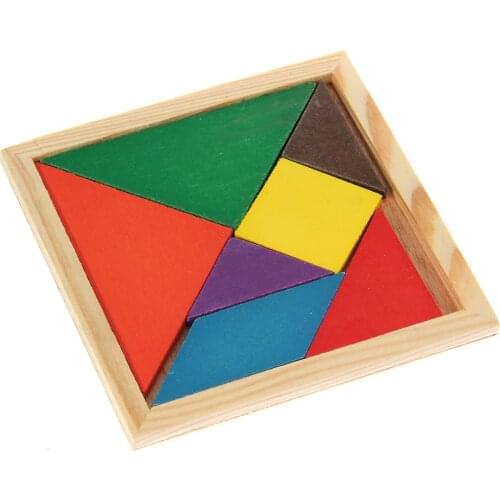 Children Mental Development Tangram Wooden Jigsaw Puzzle Educational Toys for Kids