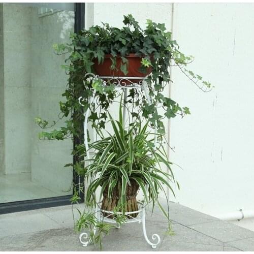 Wrought iron two layers of a flower pot Double flower sitting room balcony Outdoor ground flower
