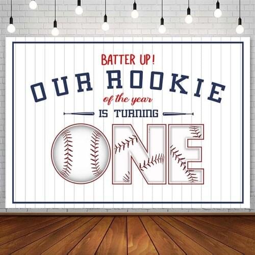 Avezano 1st Birthday Party Photography Backgrounds Little Rookie Batter Up Backdrops Photo Studio Boy Photophone Photozone Decor