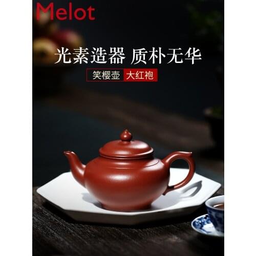 Yixing Original Yixing Clay Teapot Pure Handmade Teapot Cinnabar Sand Red Robe Sketch Xiao Ying Teapot Teapot