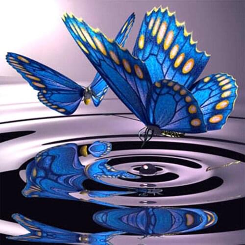 Full Square/Round Drill 5D DIY Diamond Painting "Butterfly point water" 3D Embroidery Cross Stitch Mosaic Rhinestone Decor Gift
