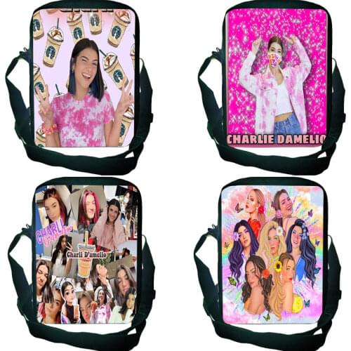 Charli D'Amelio Fashion Shoulder Bags Girls Handbags Children Crossbody Bags Charli Damelio Kids Messenger Bags Mini Bookbag