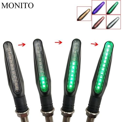 Motorcycle flowing water flicker led motocross turn signal light lamp For SUZUKI RMZ250 RMZ450 DRZ400SM RMZ 250 450 DRZ 400 SM