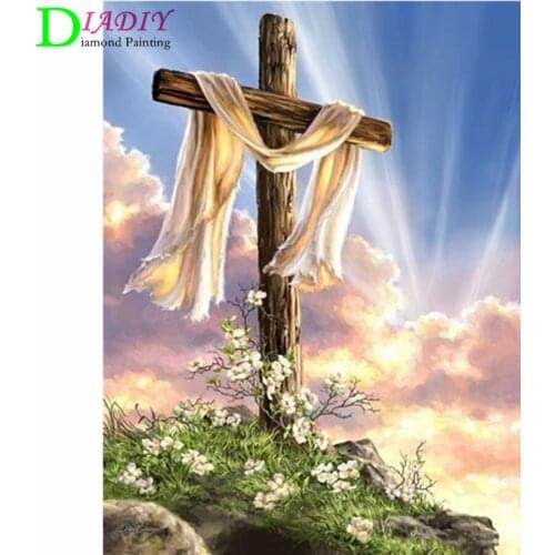 DIY Diamond Painting Full Square Religion Cross stitch 5D Embroidery Diamond Mosaic Icon Jesus Christ Rhinestones Decor Picture