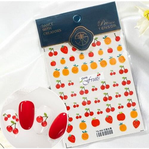 2021 New Nail Art Butterfly 5D Embossed Nail Decals Stickers For Manicure Black Red Rose Flower Peach Bownot Summer Nail Design