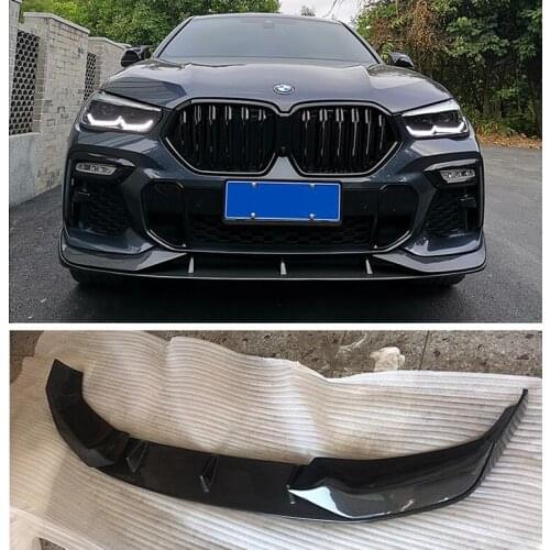 Carbon Fiber Car Spoiler Bumper Front Lip +Rear Bumper Lip Diffuser Side skirts Protector Fits For BMW X6 G06 2019 2020 2021