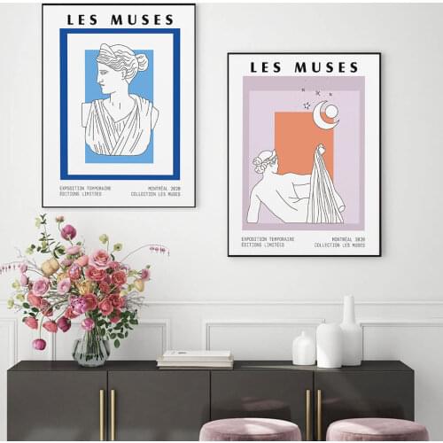 Greek Goddess Posters And Prints Bust Statue Artwork Canvas Painting Abstract Wall Art Nordic Modern Picture For Room Decoration