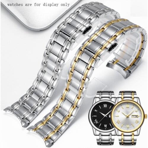 YOPO Solid Stainless Steel Watchband Replacement Metal Strap For Citizen NH829 Series 22mm Silver Bracelet Mens Watch Chain