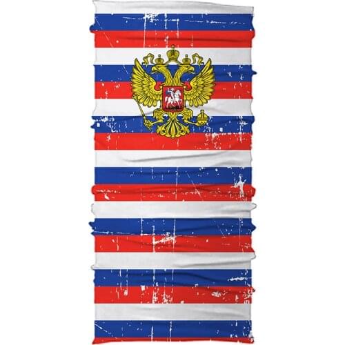 Russian Flag Bandana Motorbike Buff Face Mask Neck Gaiter Snood for Men Women Biker Balaclava Headband Motorcycle Scarf