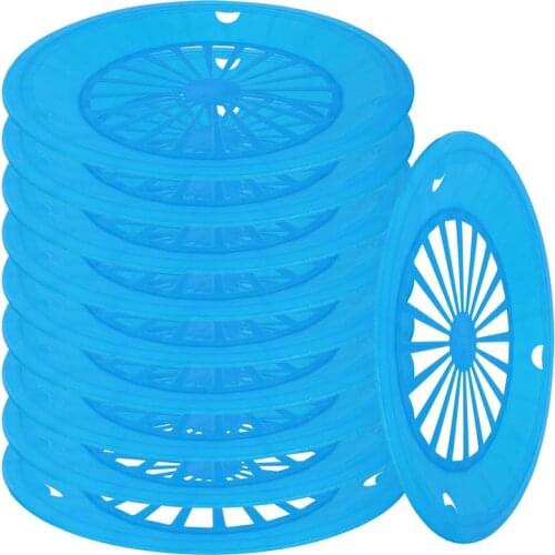 10Pcs BBQ Paper Plate Holder Plastic Dinner Plates Reusable Barbecue Trays Plastic Plate For Hot Pot Restaurant Business Cutlery