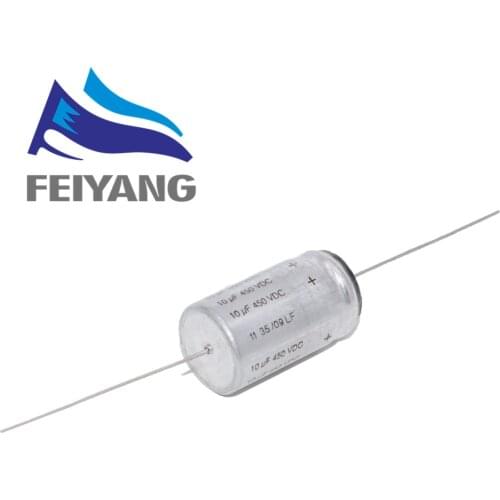 10PCS PEG124 450V10uf Series Capacitor Axial pin electrolytic capacitor 10UF 450V FOR RIFA