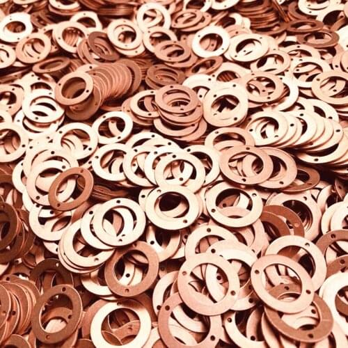 2 holes diesel common rail injector copper washer gaskets 12X19mm 100PCS