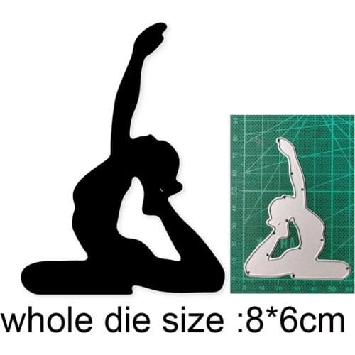 2020 New Metal Dies Women Yoga Cutting Dies Stencils dies For DIY Scrapbooking Paper Cards Making Embossing Die Cuts craft dies
