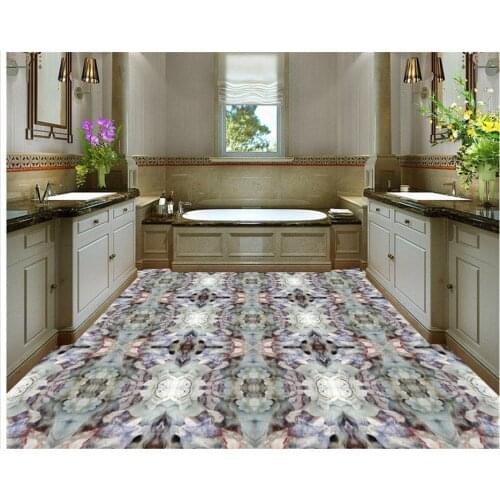 3D stereoscopic mosaic Waterproof floor mural painting Floor wallpaper 3d for living room self-adhesive 3D floor