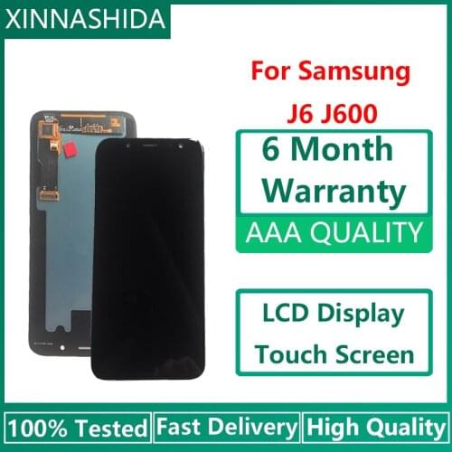 5.6'' Super AMOLED LCD J6 For Samsung Galaxy J6 2018 J600F J600G Display With Touch Screen Assembly Replacement Parts