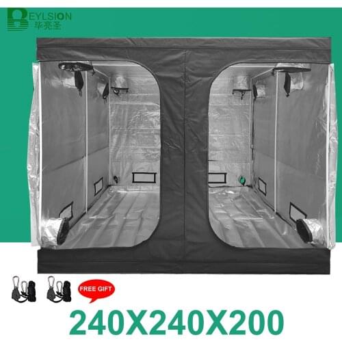 BEYLSION High Quality 240x240x200CM 600D Indoor LED Tent Grow Growing System Non-toxic Plant Room Box Indoor Garden Water-Proof