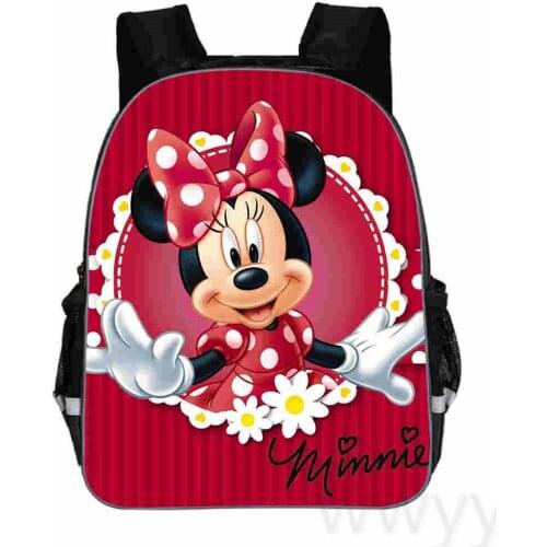 Disney Mickey Mouse Pringting Backpack For Teenagers Boys Girls School Bags Kids Minnie Student Backpacks 11/13/16 Inch