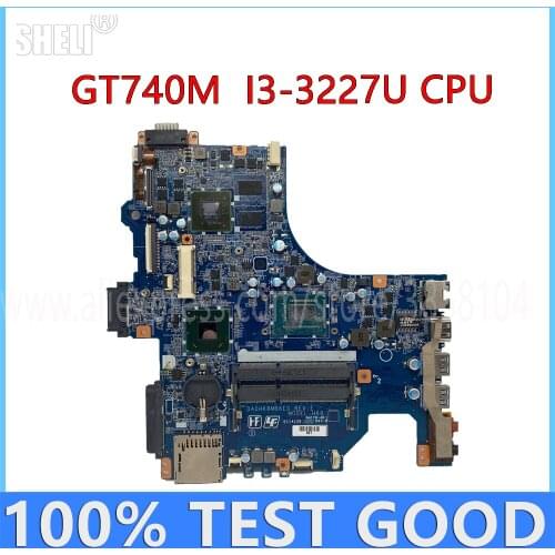 For SONY Vaio SVF14 SVF142 SVF142C29M Laptop Motherboard With GT740M GPU I3-3227U CPU DA0HK8MB6E0 A1944998A Mainboard