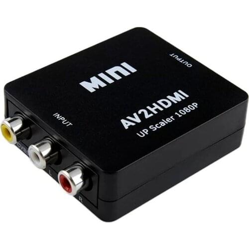 HD 1080P for HDMI-compatible To AV RCA CVBS Adapter Mini for HDMI2AV Video Converter Box for PS3/PC/VCR/NTSC