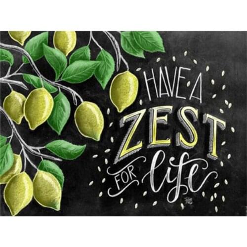 Zest diamond painting by numbers fruits mosaic art canvas embroidery stickers rhinestone picture puzzle wall decor paper diy