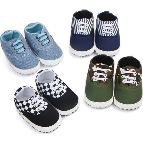 Baby Boys First Walkers Classic Shoes Infant Toddler Soft Sole Anti-slip Baby Shoes Newborn Canvas Baby Sports Sneakers