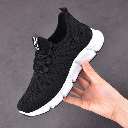 Spring 2021 Womens Sneakers Breathable Woven Casual Shoes Lace Up Ladies Shoes Woman Female Vulcanized Running Shoes