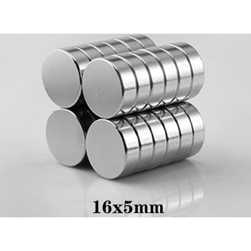 5/10/20/50pcs 16x5 Permanent NdFeB Super Strong Powerful Magnets 16mmx5mm N35 Round Magnet 16x5mm Neodymium Magnet 16*5