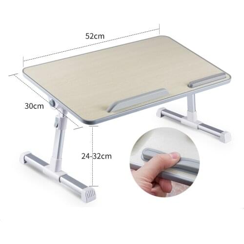 Multi-functional Folding Laptop Stand Holder Study Table Desk Wooden Foldable Computer Desk for Bed Sofa Tea Serving Table Stand