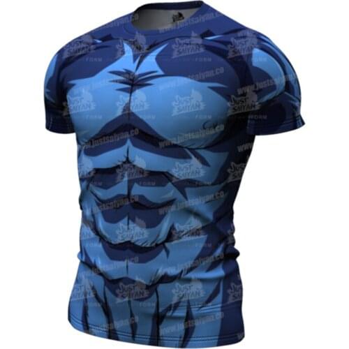 2020 summer New Mens Personality Anime 3D Printing T-shirt Running Fitness Sport Tops Short Sleeve Tights jerseys Breathable