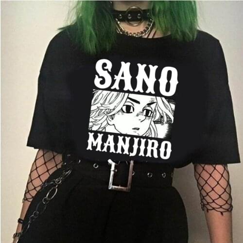 Anime Tokyo Revengers Mikey Eyes Printed Hip Hop Short Sleeve Men Women Funny Tees Clothes