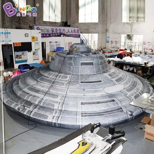 Personalized 7x7x2.5 Meters Inflatable Huge UFO Replica / 23 Feet Large Blow Up UFO for Decoration Toys BG-M0256