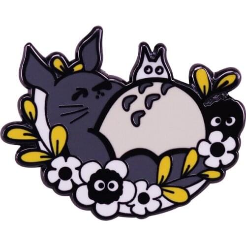 Sleepy Cutie Totoro Inspired Brooch Ghibli Anime Pin Its Nap Time Now