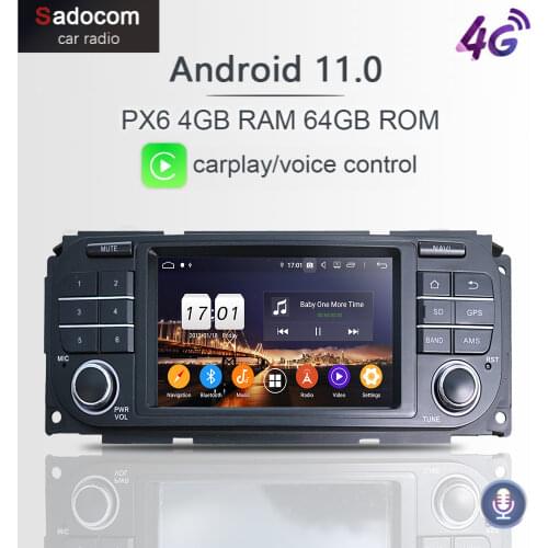 PX6 DSP 2 din Android 10.0 4GB RAM 64GB Car DVD Player autoradio For Jeep Liberty Sebring Grand Cherokee Wrangler Chrysler 300M
