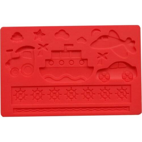 Silicone Fondant Mold Car Airplane Ship Sugarcraft Cupcake Chocolate Baking Maker DIY Cake Decorating Tools