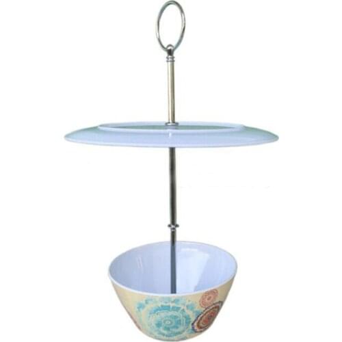 Fruit Plate Party Wedding Pastry Dessert Holder Cake Stand Home Decor 1-Tier Plastic Detachable Serving No Plate