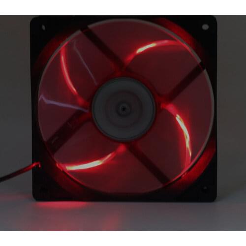 New RL4R S12025L 12cm Chassis Red LED cooling Fan 12V 0.35a 12025 Light Included Cooling Fan
