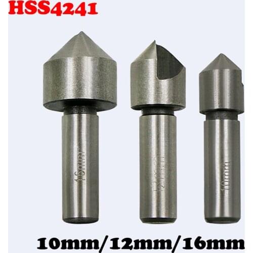 10mm 12mm 16mm 10-16mm HSS High Speed Steel Metric 90 Degree Single Flute Edge Woodworking Chamfer Core Countersink Drill Bit