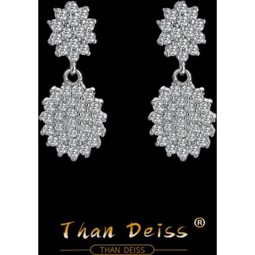 Light Luxury Temperament Zirconia Luxury Earrings S925 Sterling Silver Earrings Jewelry Female Europe And The United States