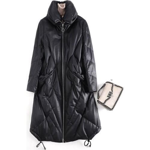 Sheepskin Down Coat Female Real Genuine Leather Jacket Autumn Winter Coat Women Clothes 2020 Korean Vintage Chaqueta Mujer T4526