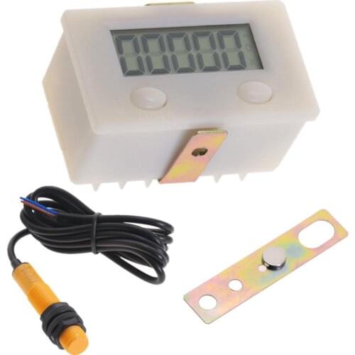 1pcs 0-99999 LCD Digital Display Electronic Counter Punch Magnetic Induction Proximity Switch Reciprocating Rotary Counter