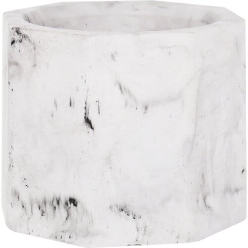 1pcs Candle Cup Marbling Pattern Eight Angle Durable Candle Holder Candle Cup Decorative Creative for Restaurant