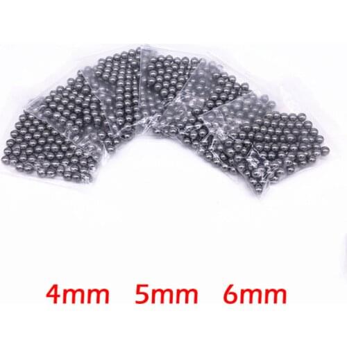 100 Pcs/Bag 4mm 5mm 6mm High-carbon Steel Balls Slingshot Hunting Steel Slingshot Balls Catapult Slingshot Hitting Ammo Steel