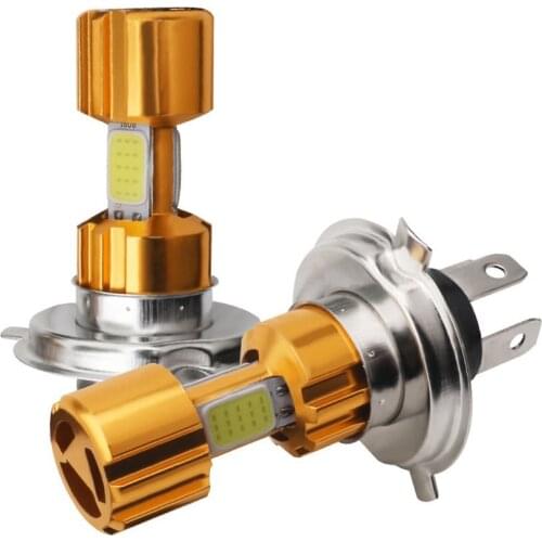 12V High Brightness COB LED Motor Light Bulbs Fog Light 12V Motorcycle Headlights Off Road Lamps Head Lamp H4/P15D/BA20D